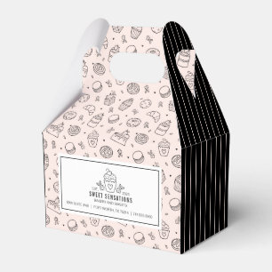 Süße rosa Cupcake-Geschenkbox für kleine Unternehm Geschenkschachtel
