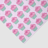 Süße rosa Cupcakes-Muster Seidenpapier (Ausschnitt)