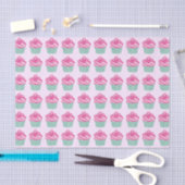 Süße rosa Cupcakes-Muster Seidenpapier (Handwerk)