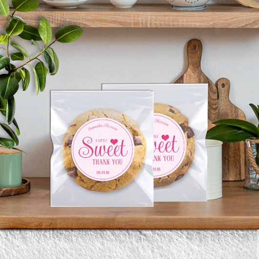 Süße rosa Dankeschön-Aufkleber Runder Aufkleber