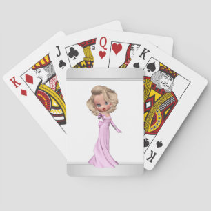 Süße rosa Diva Spielkarten