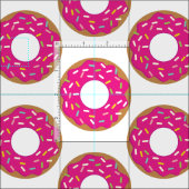Süße rosa Donut mit Streusel Muster Stoff (Kachel)