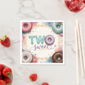 Süße rosa Donut-Themenwelt Serviette (Beispiel)