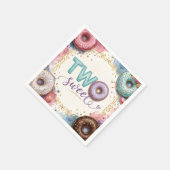 Süße rosa Donut-Themenwelt Serviette (Ecke)