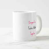 Süße rosa Drachen Jumbo-Tasse (Vorderseite Rechts)