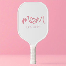 Süße rosa einfache Schrift Herz Mom Gegründet Est