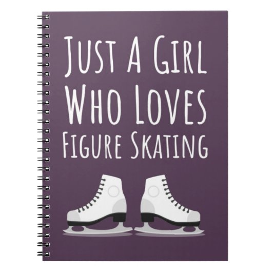 Süße rosa Eiskunstlauf-Geschenke für Mädchen für K Notizblock (Vorderseite)