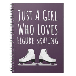 Süße rosa Eiskunstlauf-Geschenke für Mädchen und K Notizblock