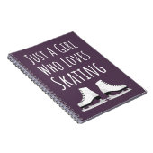 Süße rosa Eislauf-Geschenke Schlittschuhläufer Coo Notizblock (Rechte Seite)