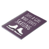 Süße rosa Eislauf-Geschenke Schlittschuhläufer Coo Notizblock (Linke Seite)