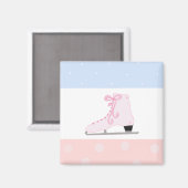 Süße rosa Eislaufschuhe Magnet (Vorderseite/Rückseite)