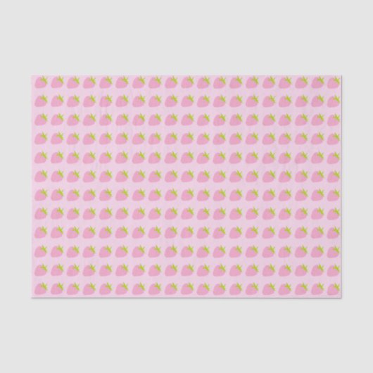 Süße rosa Erdbeeren Muster Seidenpapier (Vorderseite)
