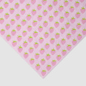 Süße rosa Erdbeeren Muster Seidenpapier (Ausschnitt)