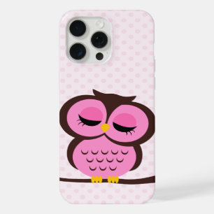 Süße rosa Eule iPhone 15 Pro Max Hülle