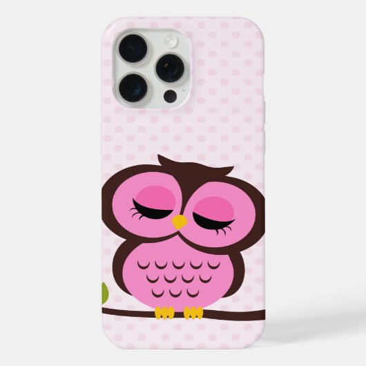 Süße rosa Eule iPhone Hülle (Rückseite)