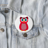 Süße rosa Eulenillustration Button (Beispiel)