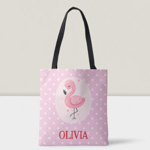 Süße rosa fantastische Flamingos mit Tupfen Tasche