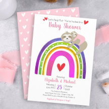 Süße rosa Faultiere Boho-Regenbogen Mädchen Baby-P