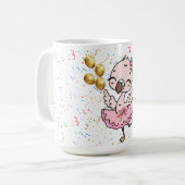 Süße rosa Flamingo-Ballerina   Kaffeetasse (Vorderseite Links)