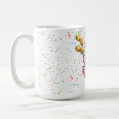 Süße rosa Flamingo-Ballerina   Kaffeetasse (Links)