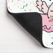 Süße rosa Flamingo-Ballerina Mousepad (Ecke)