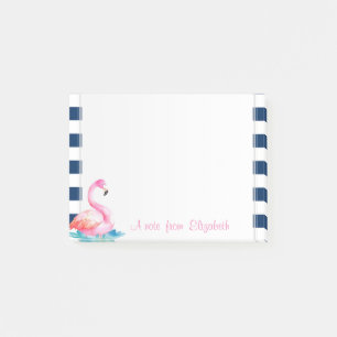 Süße rosa Flamingos,marineblaue Streifen Post-it Klebezettel