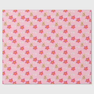 Süße rosa florale Sternmuster-Wrap-Papier Ae Geschenkpapier