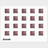 Süße rosa FOCUS-Aufkleber-Grafik Quadratischer Aufkleber (Blatt)
