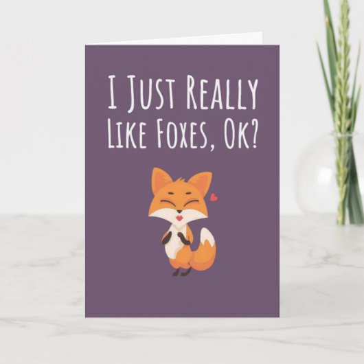 Süße rosa Fuchs-Karten Mädchen für Kinder für Sie Karte (Vorderseite)