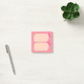 Süße rosa Gingham-Blumen-Coquette-Post-it-Notes Post-it Klebezettel (Büro)