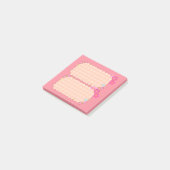 Süße rosa Gingham-Blumen-Coquette-Post-it-Notes Post-it Klebezettel (angewinkelt)