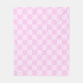 Süße rosa Gingham-Karo-Picknickdecke Fleecedecke (Vorderseite)
