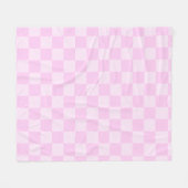 Süße rosa Gingham-Karo-Picknickdecke Fleecedecke (Vorderseite (Horizontal))