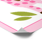 SÜSSE ROSA GIRAFFE WANDKUNSTDRUCK POSTER (Ecke)