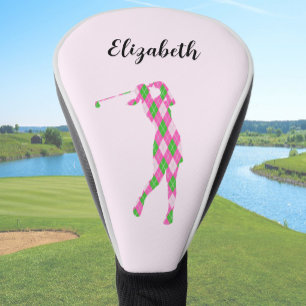 Süße Rosa Golferin Erstelle deine eigene Golf Headcover