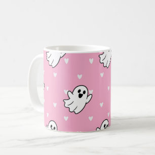 Süße rosa gruselige Geister-Halloween-Tasche Kaffeetasse