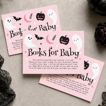 Süße rosa Halloween-Baby-Shower-Bücher für Baby