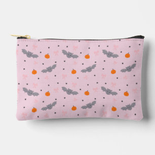 Süße rosa Halloween-Fledermaus-Muster-Reißverschlu Zubehörtasche