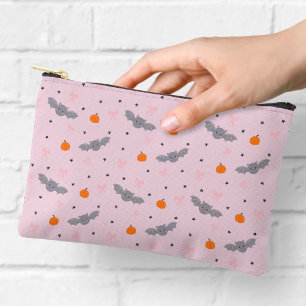 Süße rosa Halloween-Fledermaus-Muster-Reißverschlu Zubehörtasche