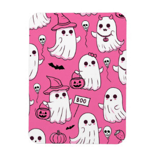 Süße rosa Halloween-Geister Kawaii Gruselparty Magnet