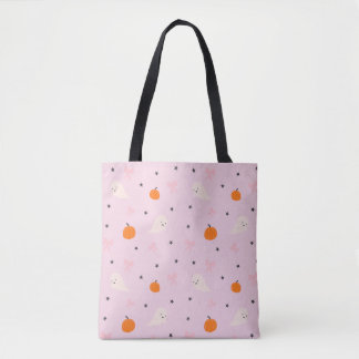 Süße rosa Halloween-Geister Muster-Tasche Tasche