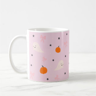 Süße rosa Halloween-Geister-Muster-Tasse Kaffeetasse