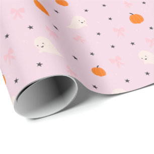 Süße rosa Halloween-Geister-Muster-Wrapierpapier Geschenkpapier