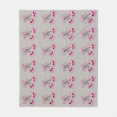 süße rosa Halloween-Kirsche Illustration Fleecedecke (Vorderseite)