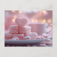 süße rosa Herz Kekse Valentinstag