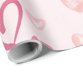 süße rosa Herzen Geschenkpapier (Rolleneckpunkt)