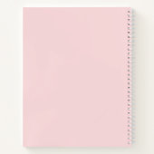 Süße rosa Herzen Initialen Monogramm Notizblock (Rückseite)