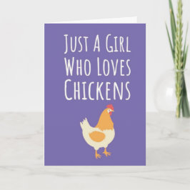 Süße rosa Hühnerkarten für Mädchen Bauernhoftiere  Karte