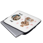 Süße rosa Hundemutter-Foto-Name Laptopschutzhülle (Vorne Knopf)