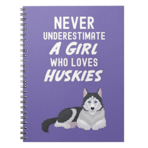 Süße rosa Husky-Geschenke für Baby-Mädchen Kinder  Notizblock